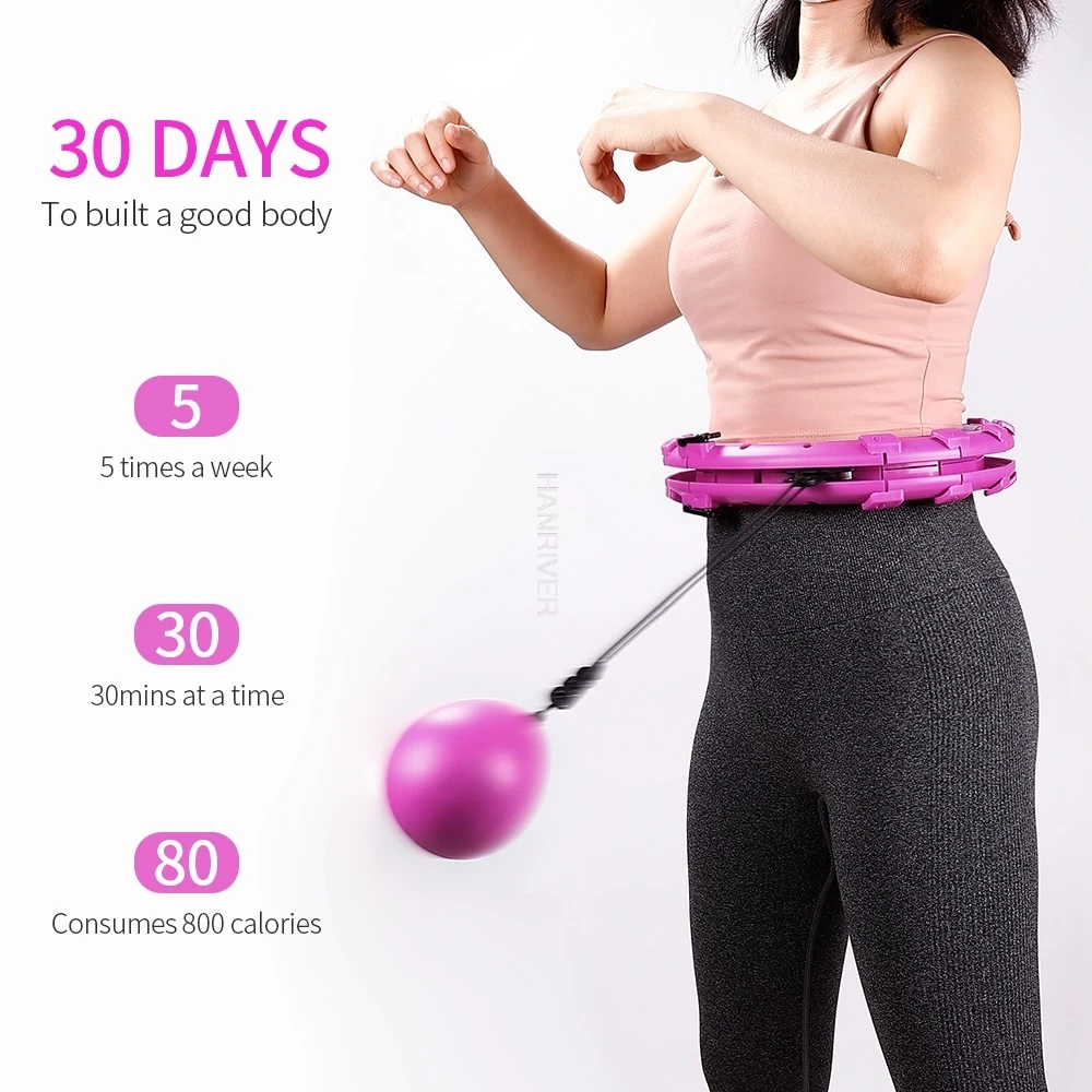 

Smart Sport Hoop Detachable Adjustable Auto-Spin Thin Waist Abdominal Slimming Exercise Muscle Massage Hoop Fitness Body Shaping