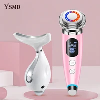 facial ems lifting led body radiofrequency 3 colors neck massager led photon therapy heating wringkle removal beauty devices