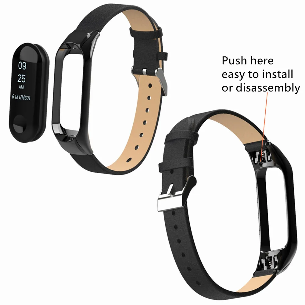 Mi Band 3 4 ремешок для Xiaomi mi Band 3 4 браслет из ПУ искусственной кожи ремешок mi band 3 4 браслет