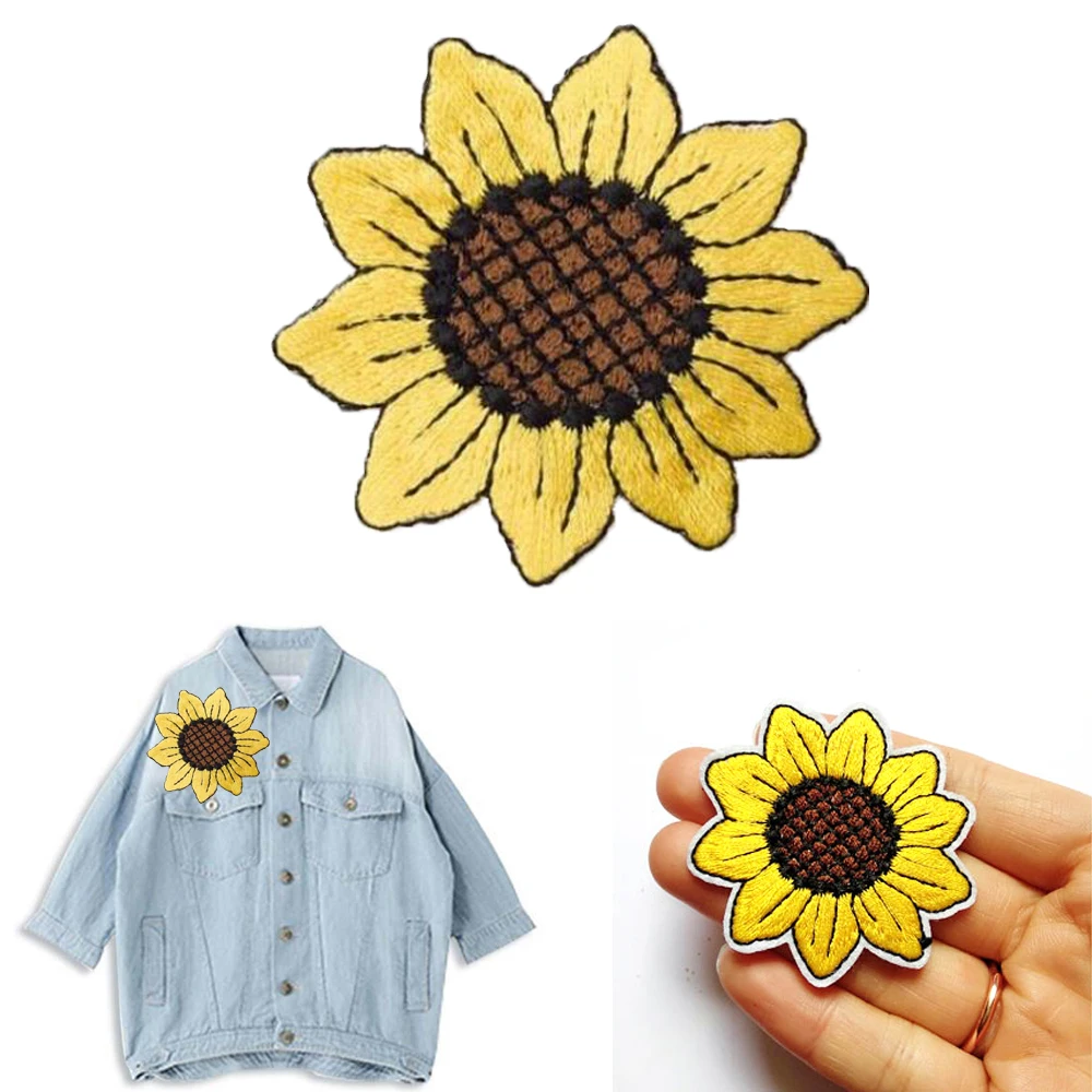 Футболка Девушка вышитая нашивка Подсолнух Stranger Things аппликация утюжок на