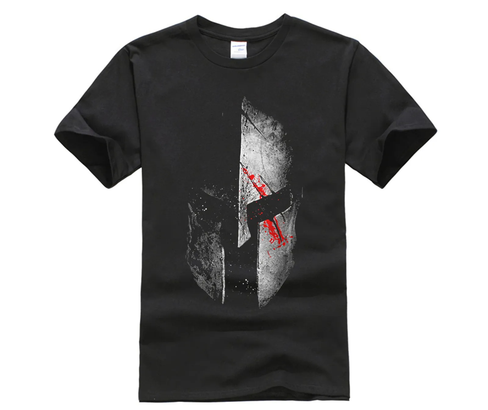 Футболка мужская спартанская Модная хлопковая с принтом гладиатора подарок на