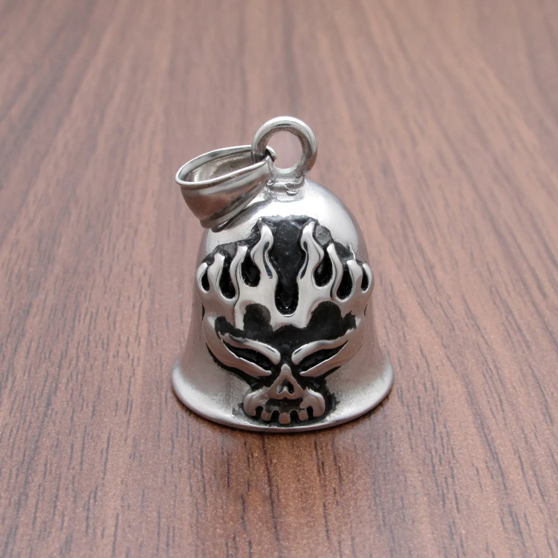 Бесплатная доставка панк 316L нержавеющая сталь серебристый цвет черное пламя