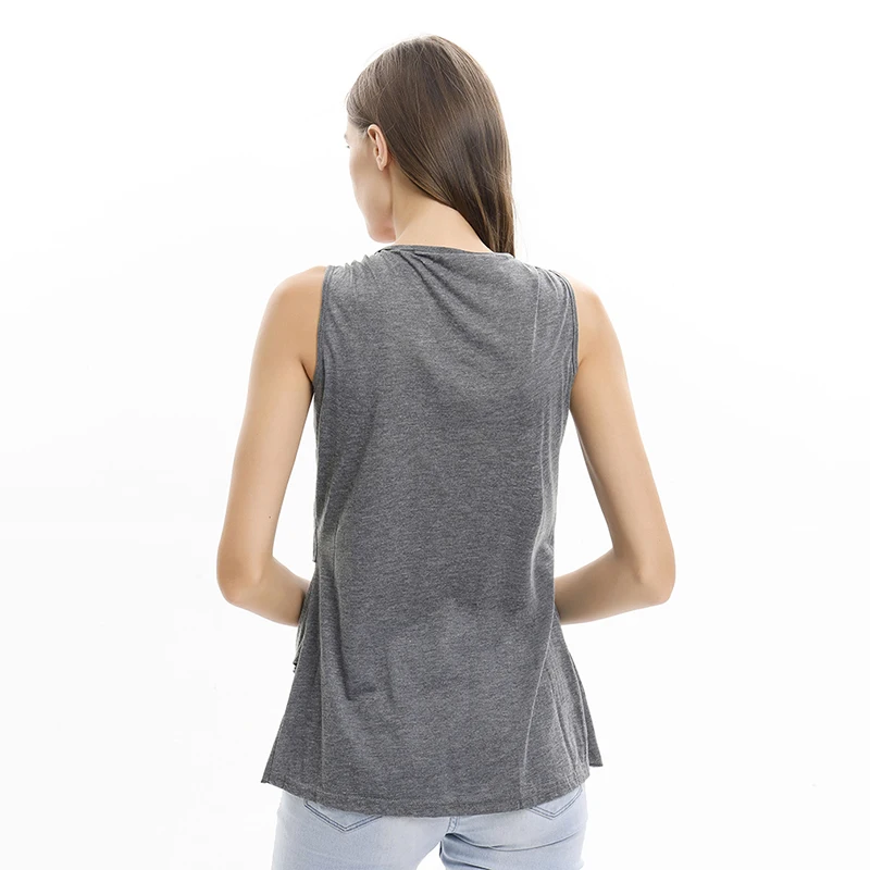 2019 Лето Плюс Размер майка Мода Женщины без рукавов v образным вырезом Роза