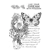 daboxibo butterflies in the flowers clear stamps mold for diy scrapbooking cards making decorate crafts 2021 new arrival