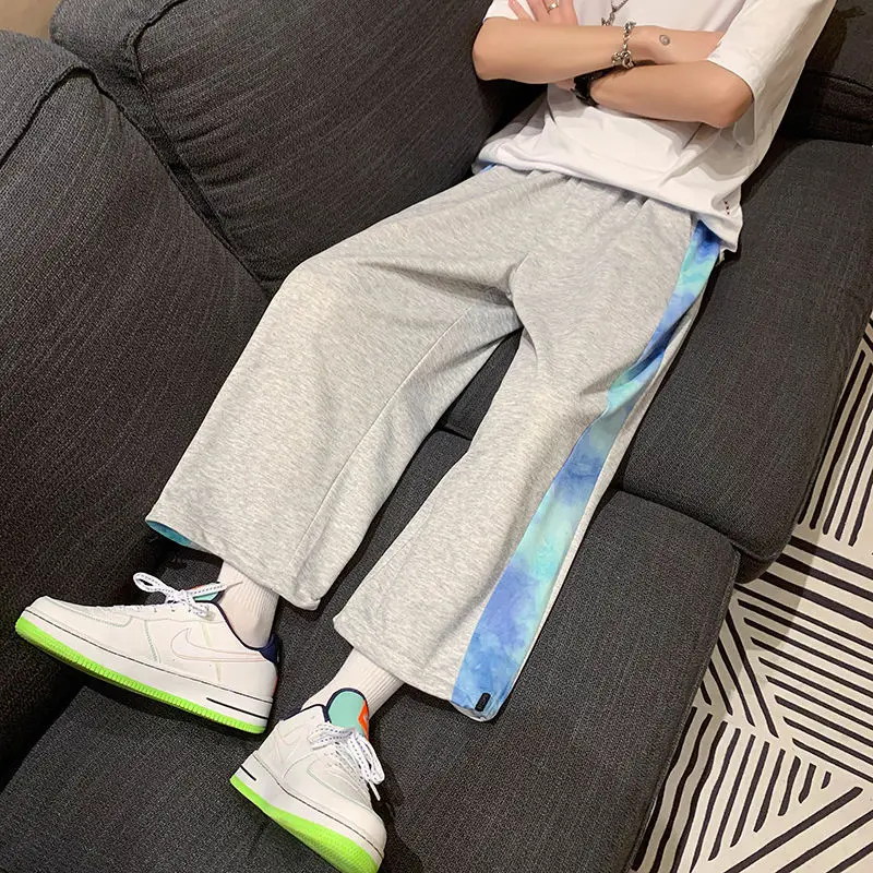 

Summer Sweatpants Men's Fashion Casual Pants Men Streetwear Loose Wide-leg Pants Mens Joggers Track Pants Mens Tie-dye Trousers