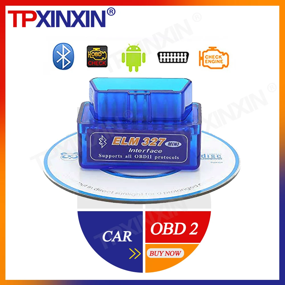 Super Mini Elm327 Bluetooth OBD 2 V1.5 Elm 327 V 1 5 автомобильный диагностический сканер Elm-327 адаптер