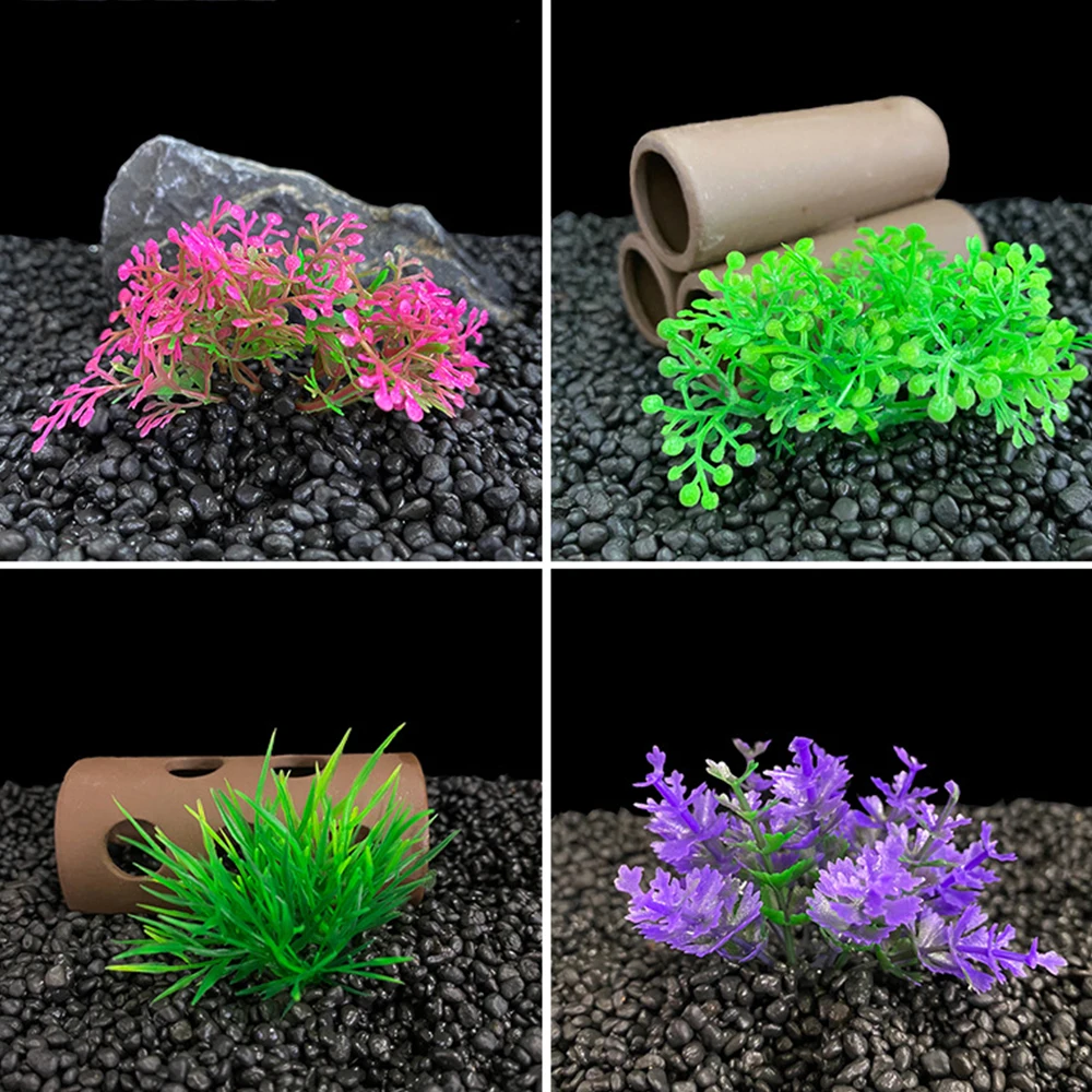 1 шт. пластиковый Аквариум Украшение воды искусственных растений модулируемая