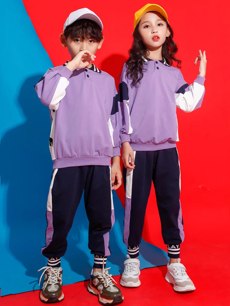 Детская одежда в стиле хип хоп джинсовая куртка штаны для бега свободный