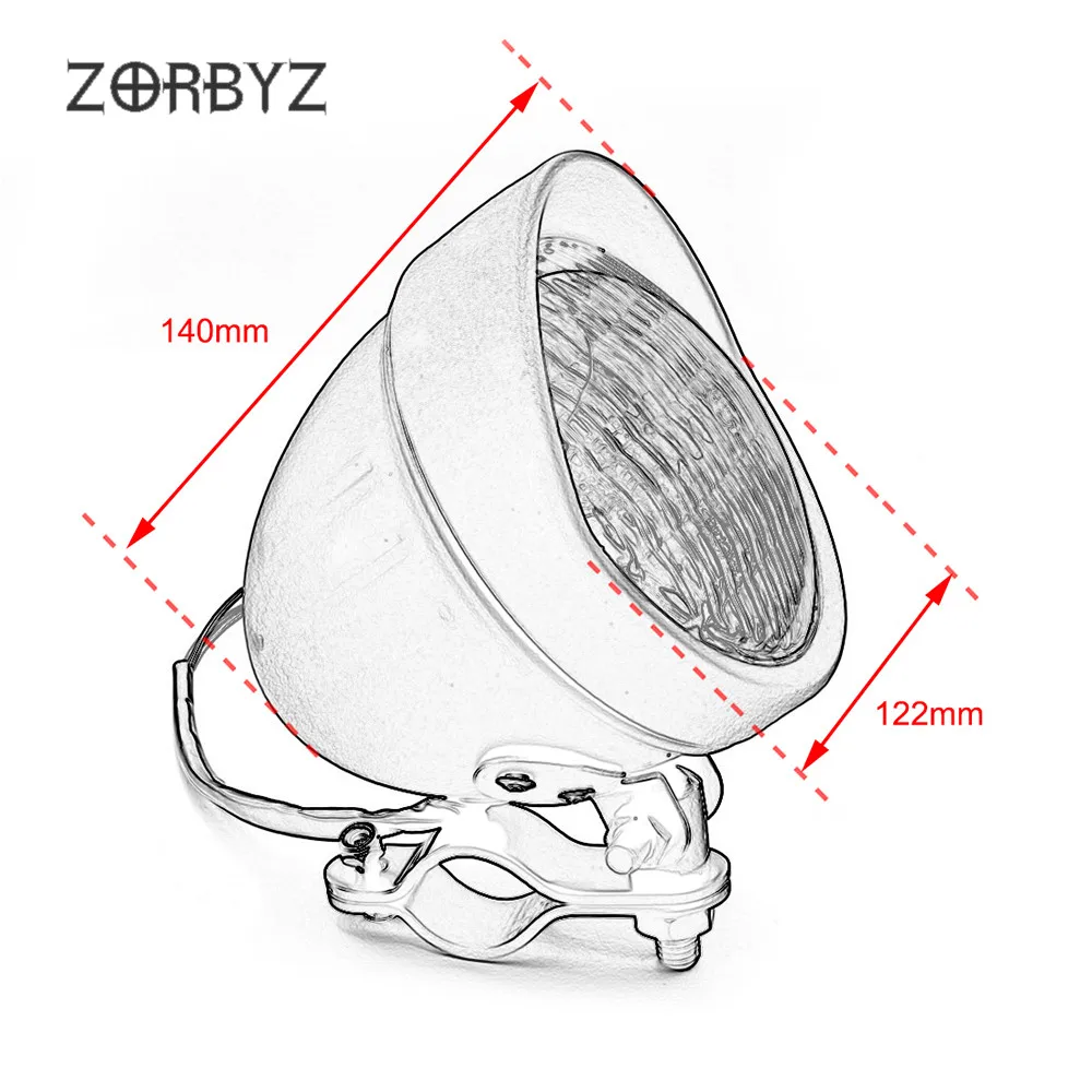 ZORBYZ 1 пара черный металлический прозрачный объектив противотуманный светильник