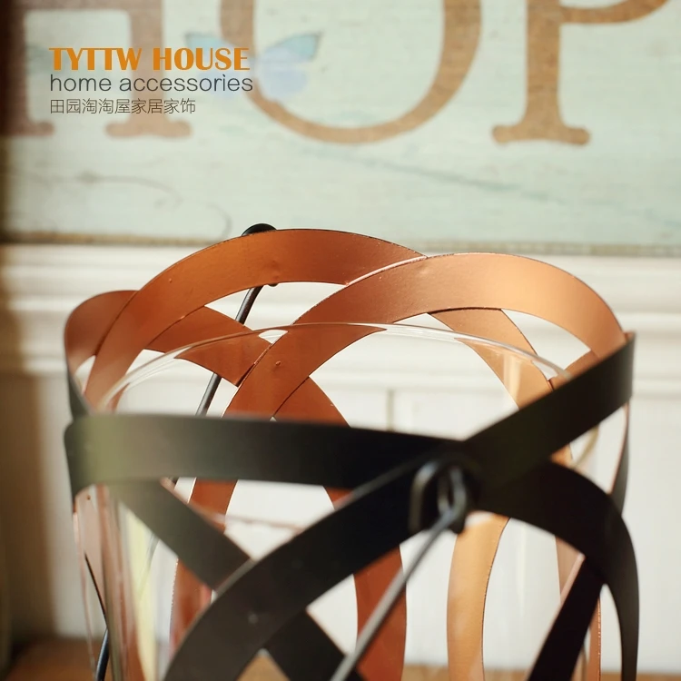 Простой черный Настольный подсвечник роскошный романтический минималистичный в