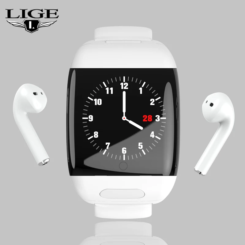 Спортивные Смарт-часы LIGE с Bluetooth беспроводные наушники смарт-браслет