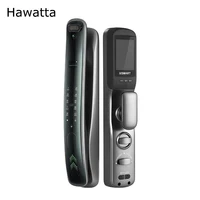 hawatta smart biometric automatic face recognition door fingerprint rfid card wifi app security door lock n7
