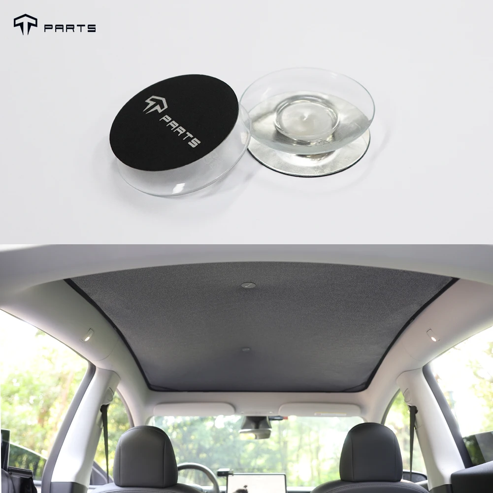 

TPARTS｜Compatifor with Tesla Model 3 Model Y Upgrade SunShades Anti-falling Absorption Magnetic Plate Suck Glass Roof Sunshade