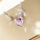 Huitan свежее яркое кубическое циркониевое ожерелье с подвеской изысканное обручальное ожерелье для женщин Нежный подарок 2021 модные ювелирные изделия