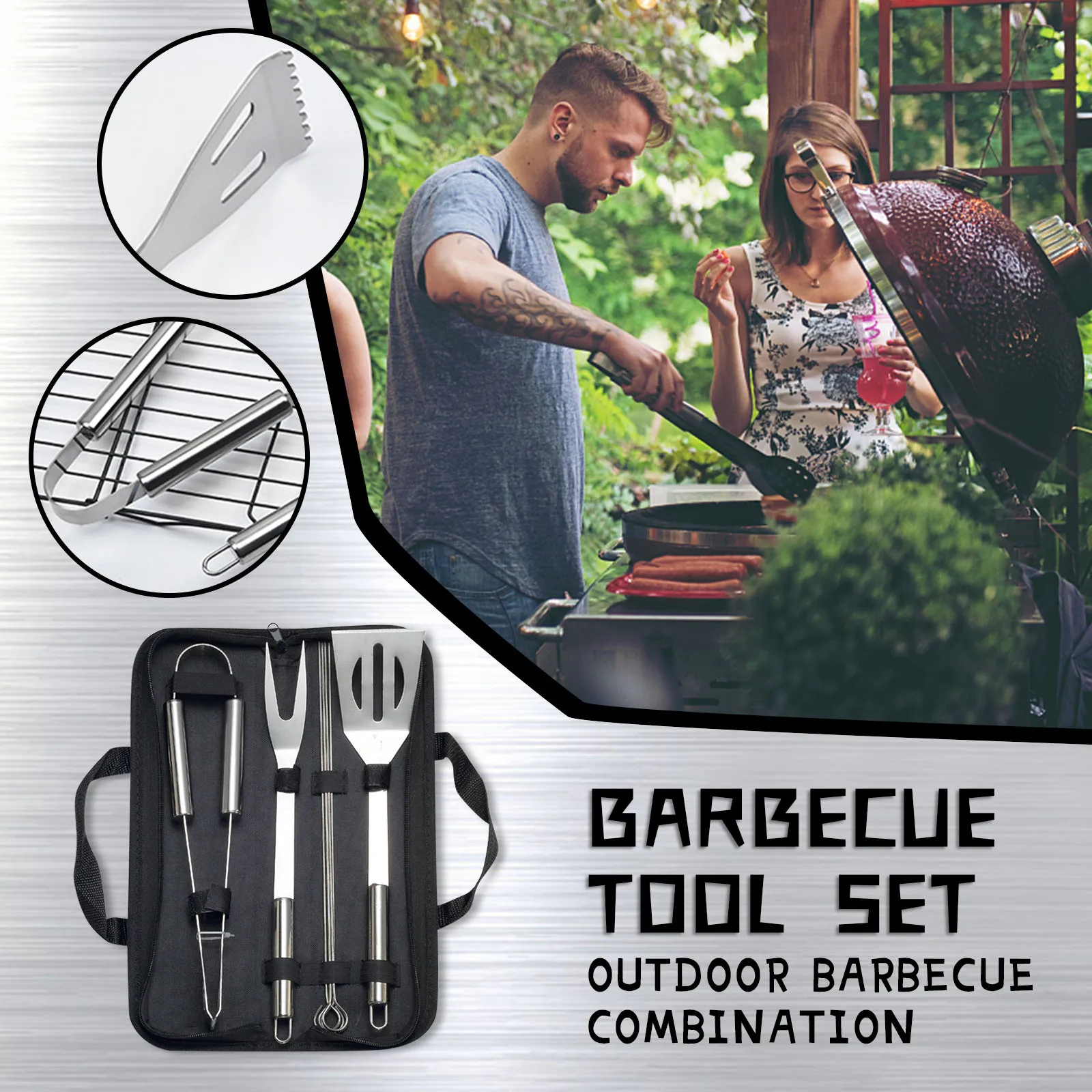 Набор инструментов для барбекю и гриля из нержавеющей стали инструменты набор