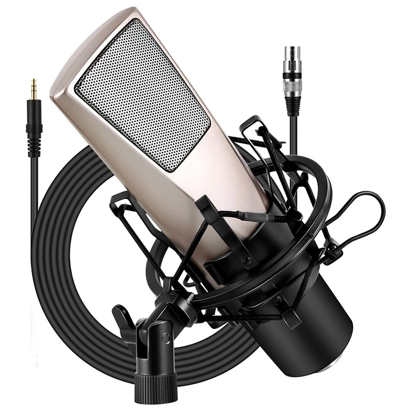 

JABS мобильный телефон голосовая Конференция видео микрофон якорь запись K песня конденсаторный микрофон с ударным креплением