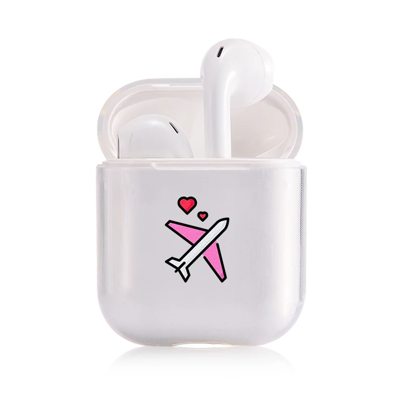 Мягкий силиконовый роскошный чехол Air Pods для Apple airpods чехол Милые простые линии прозрачный чехол Airpods в наушниках аксессуары