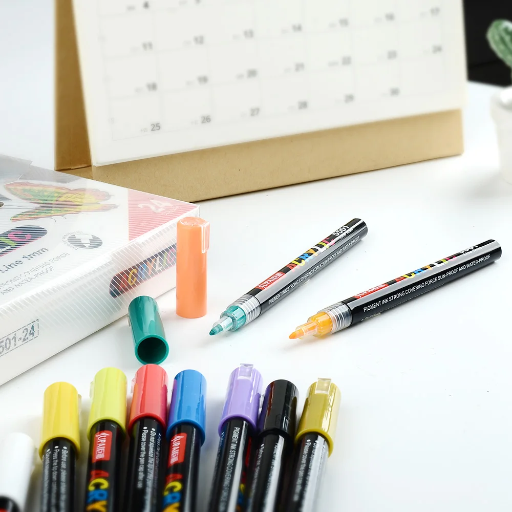 

24-color painting marker pen drawing sketch acrylic art marker pen water-based painting marker pen stationery