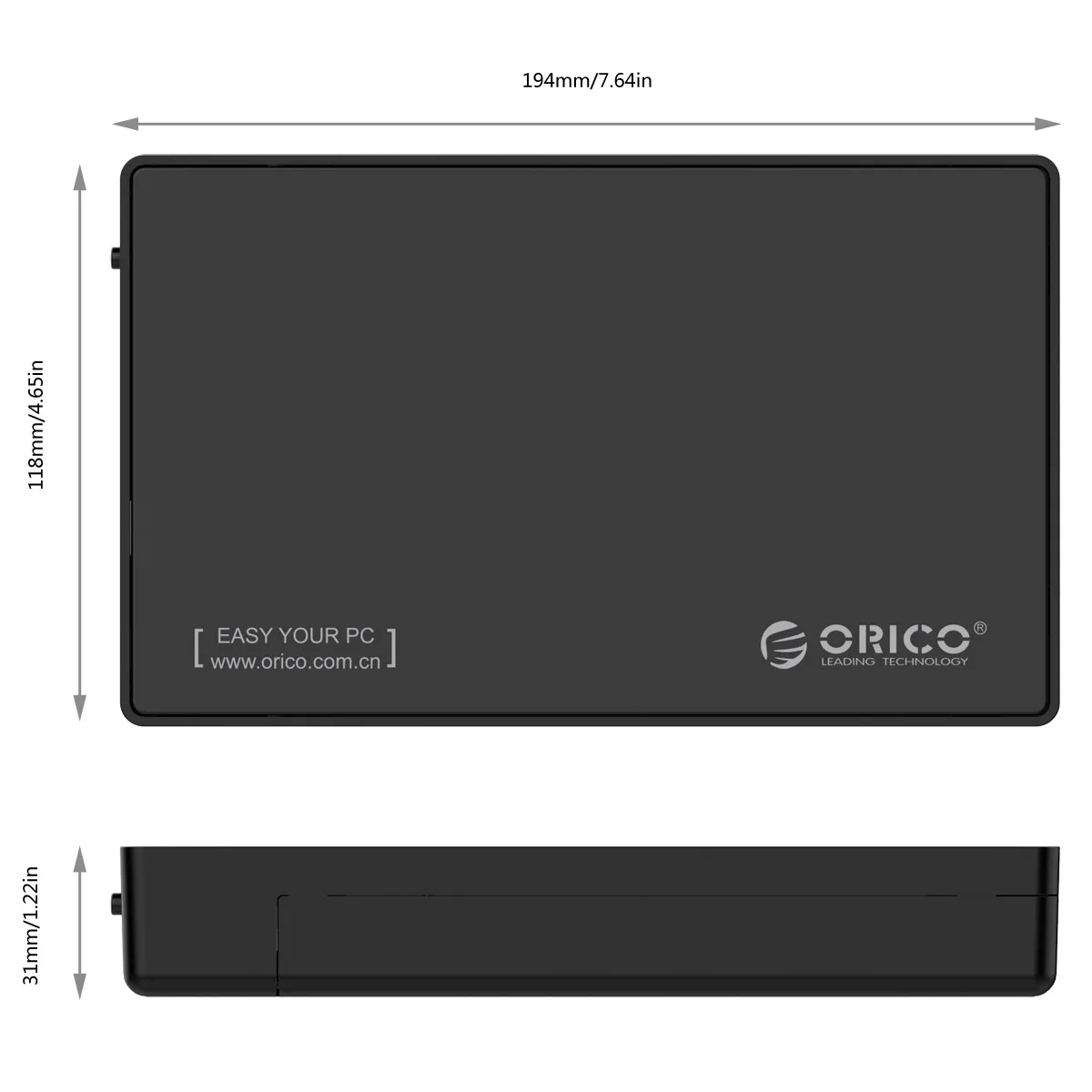 Чехол для жесткого диска ORICO 3 5 дюйма SATA к USB 0 Гбит/с адаптером питания 12 В/2 А чехол