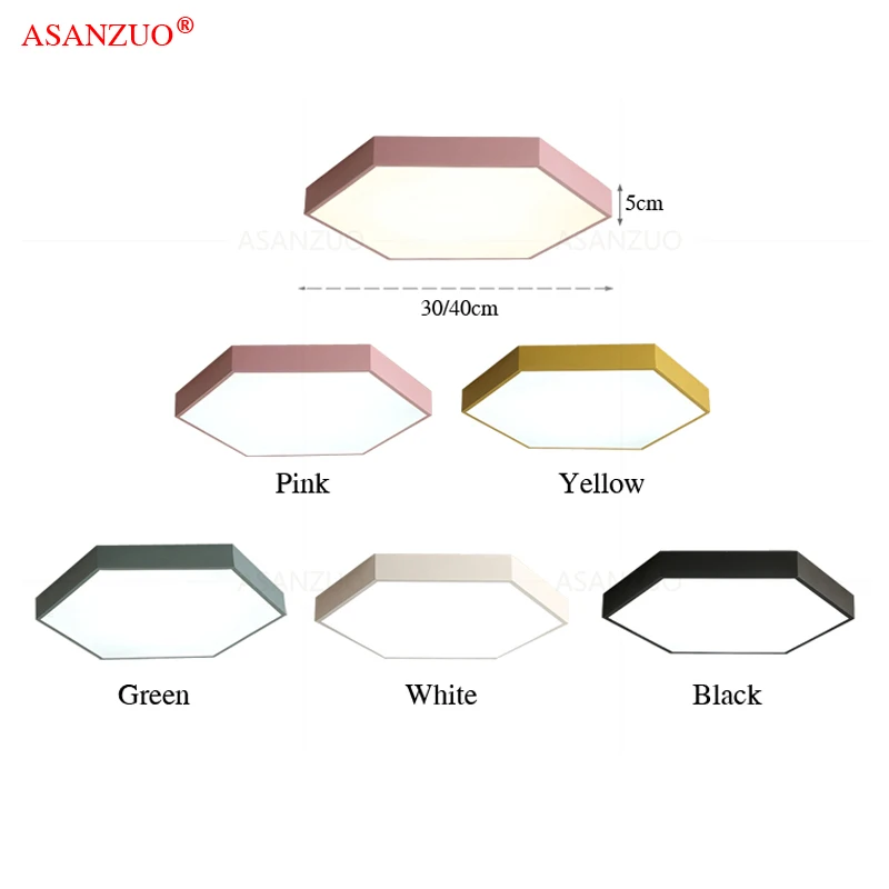 $26.48 LED Ceiling Lights Modern Lamp Nordic Simple Hexagonal Ceiling lamp Study Living room Bedroom Living Room Lighting
