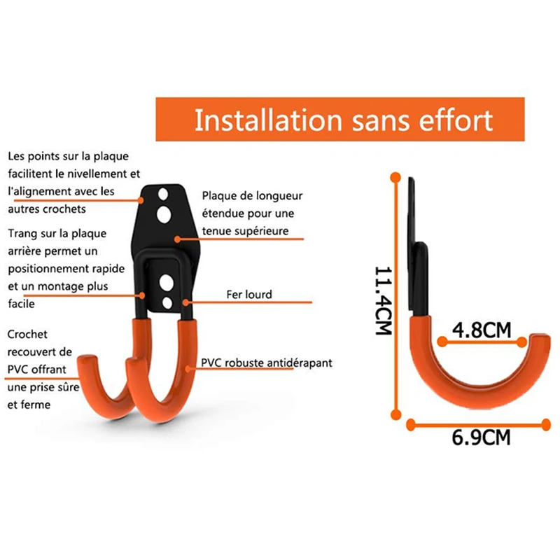 Стальной гараж для хранения утилиты двойной крюк сверхмощный инструмент