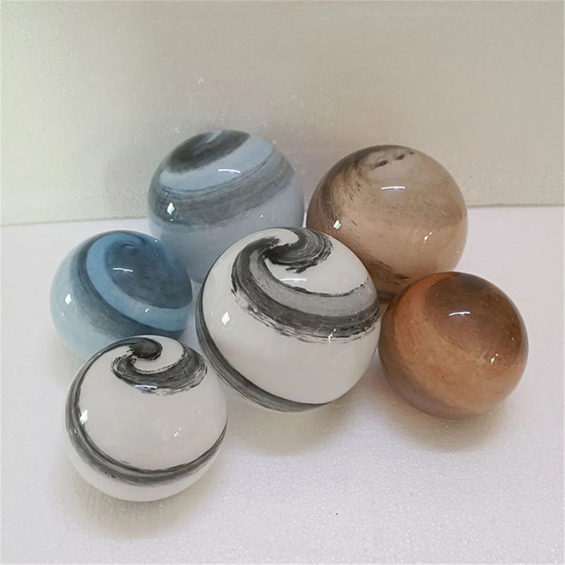 

D5.5cm D7cm Opening Colorful Decor Handmade Glass Lamp Shade Replacement for Desk lamp Starry Sky Night Light Ceiling Lighting