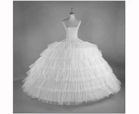6 hoops white petticoat super fluffy crinoline slip underskirt for ballgown wedding dress bridal gown2022