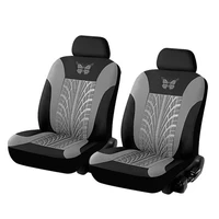 2pcs embroidery car front seat covers fit most cars covers with tire track detail styling car seat protector