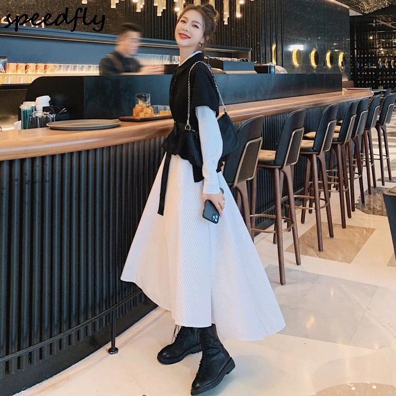 

Temperament is thin of the suspender skirt floral dress with waist slimming and thin mid length