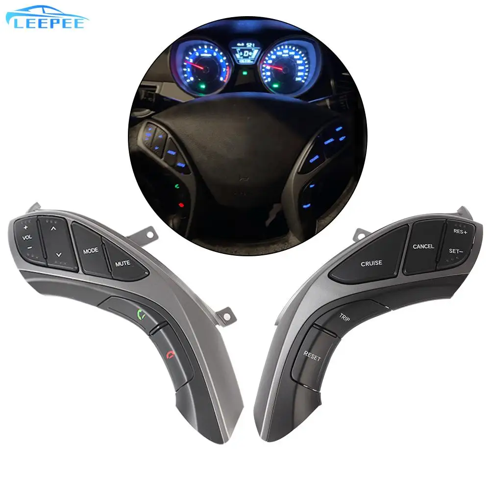 

Audio Control Bluetooth-compatible Switch For Elantra 2012-2015AT 2012-2014MT I30MT Steering Wheel Control Button With Backlight