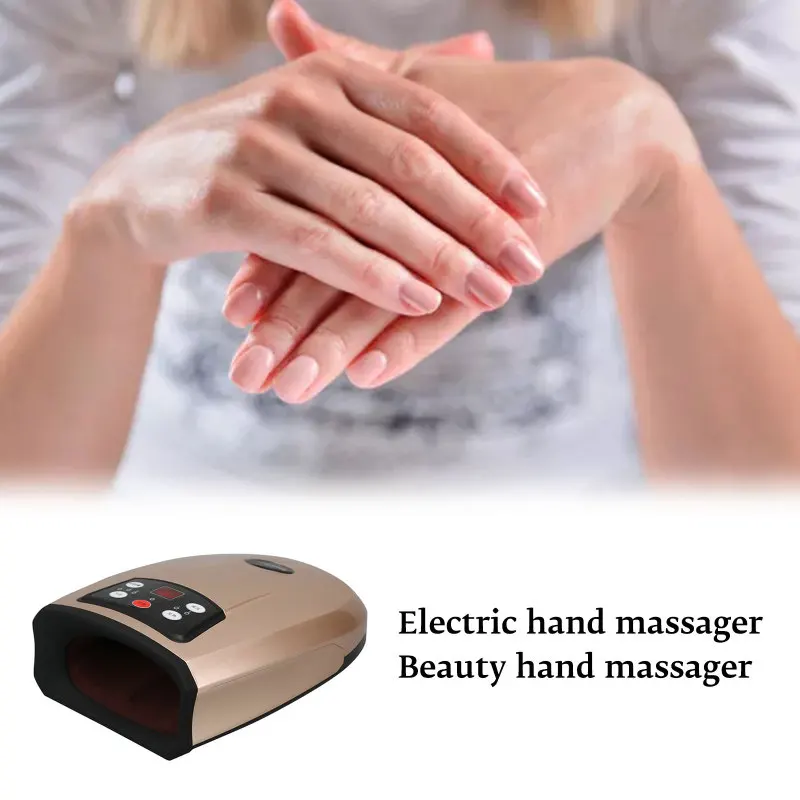 

Heated Hand Massager Physiotherapy Equipment Pressotherapy Palm Massage Device Air Compression Finger Massager