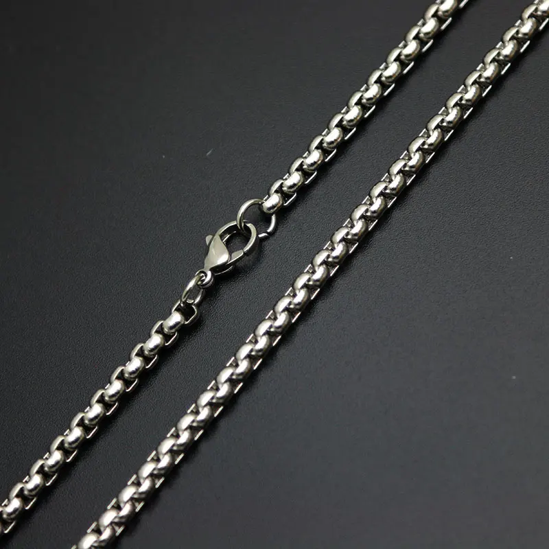 Длинное Ожерелье Серебряная с золотом цепь 2 мм 3 5 ожерелье из нержавеющей стали