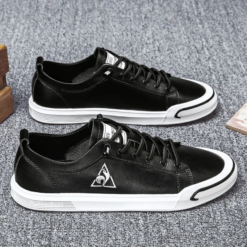 Beli 2021 Sepatu Kasual Populer Pria Sepatu Kulit Putih Krem Untuk Pria Sneakers Kasual Desainer Pria Sepatu Jalan Kualitas Tinggi Pria