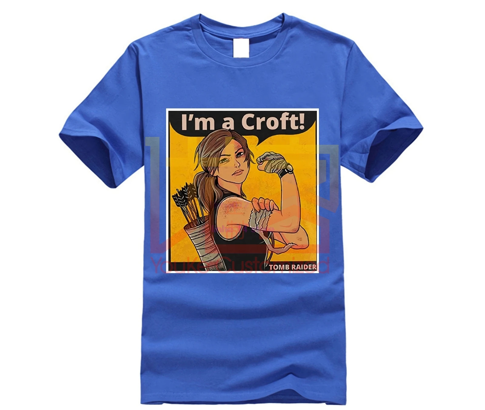Im A Croft We Can Do It Tomb Raider Мужская футболка с коротким рукавом и принтом Повседневная