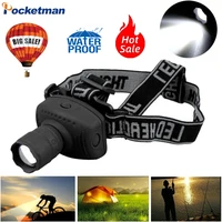 most bright led headlight flashlight frontal lantern zoomable waterproof headlamp torch light to bike for camping hunting lamp