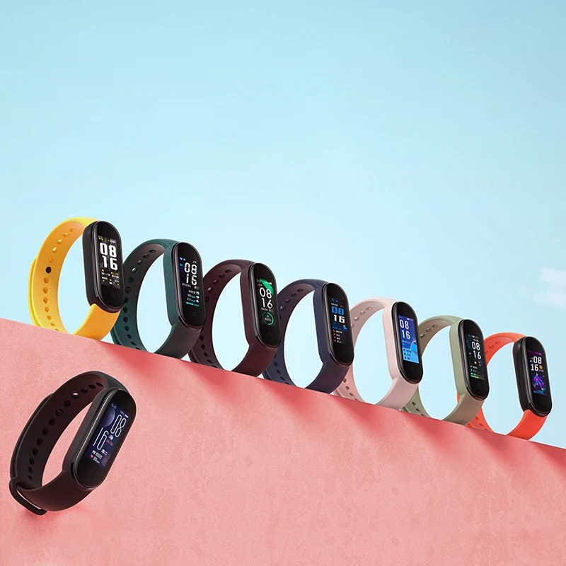 Смарт браслет Xiaomi Mi Band 5 фитнес с экраном и пульсометром 135 мАч Bluetooth 0 50 м