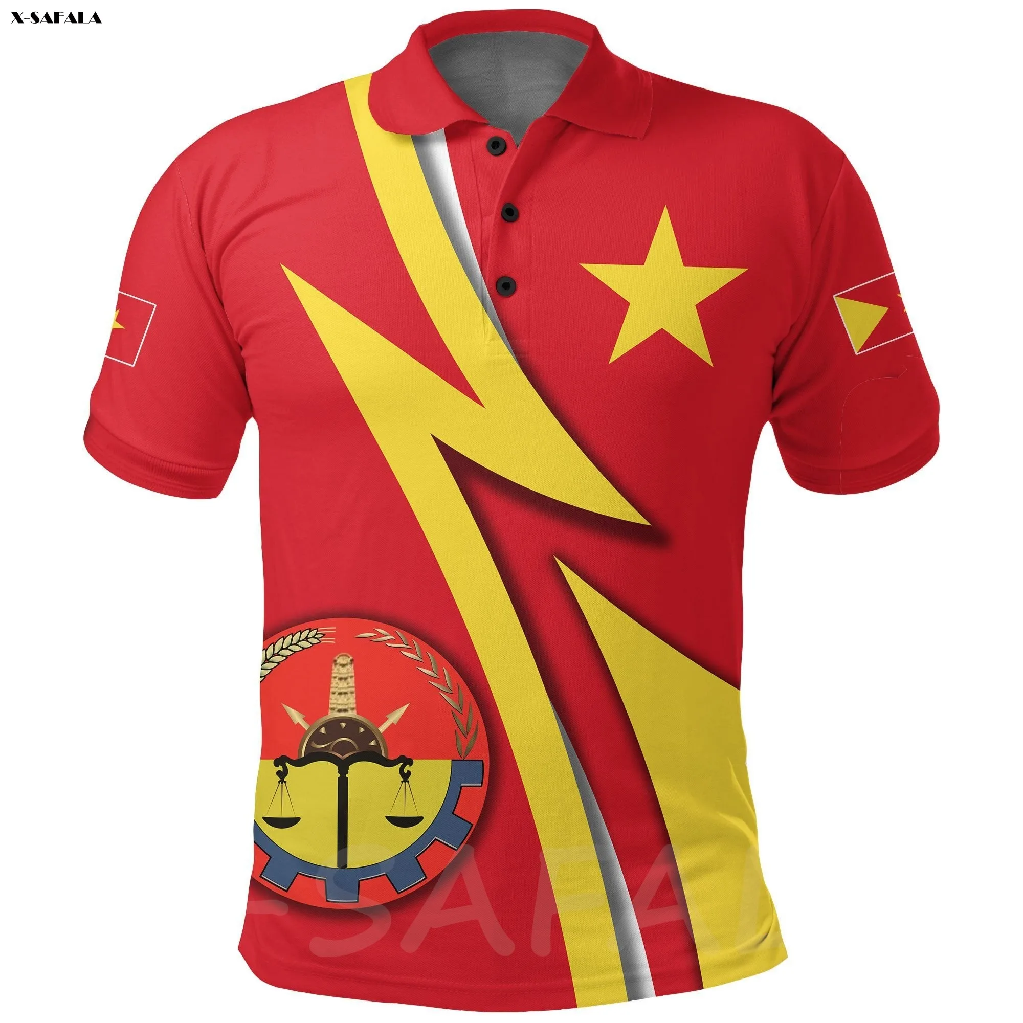 

Africa Tigray Phantom Acident 3D Printed High Quality New Polyester Fiber Men Female Collar Polo Shirt Tee Tops Anti Shrink