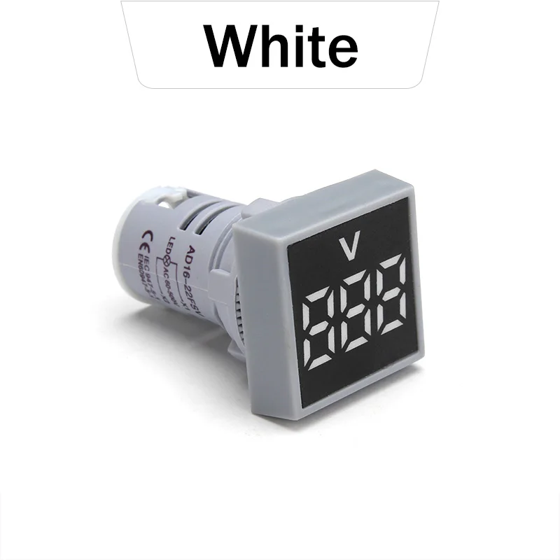 Вольтметр светодиодный цифровой индикатор напряжения 1 шт. 22 мм 12-500 В переменного