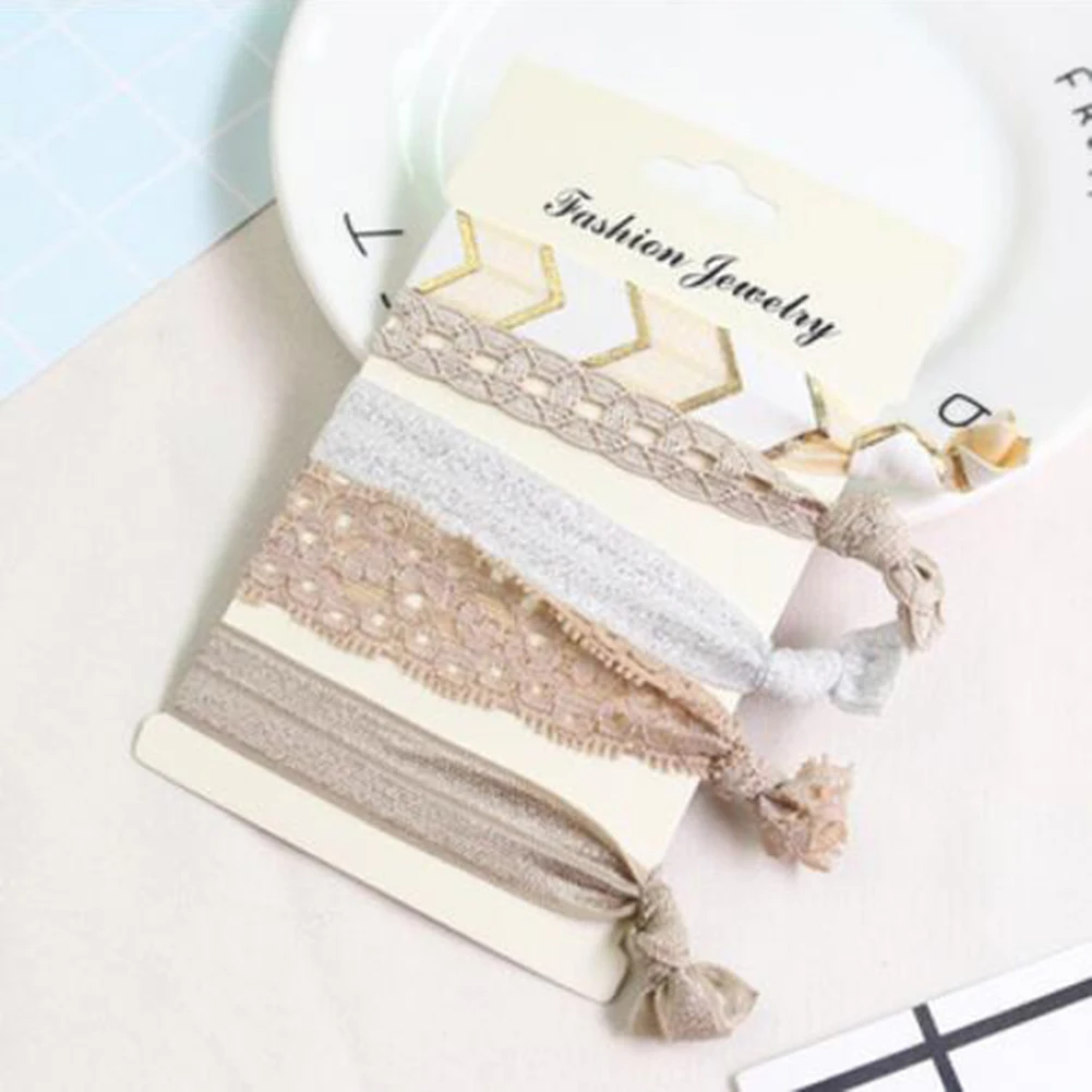 

1 Set Scrunchies Hair Ring Printed Knot Hair Ties Rope Bracelet Women Ponytail Hair Accessories Girls Hairbands Gifts Headband