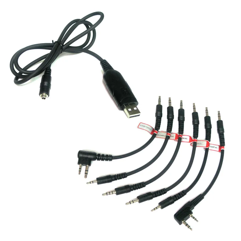 XQF Walkie Talkie 6 in 1 USB наборы программируемых кабелей для Baofeng Motorola Yaesu Icom портативное
