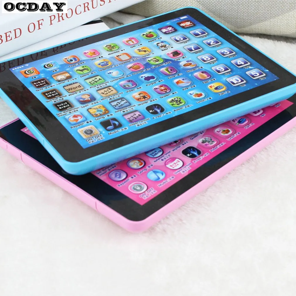 Детские сенсорные планшеты Pad Развивающие игрушки Раннее Обучение чтению Английский Китайский цифровой аппарат для детей планшет infantil