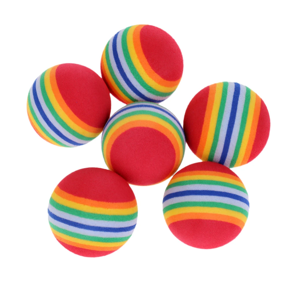 

6 Pieces Lightweight Soft Foam Indoor Practice Golf Training Balls Cat Toys