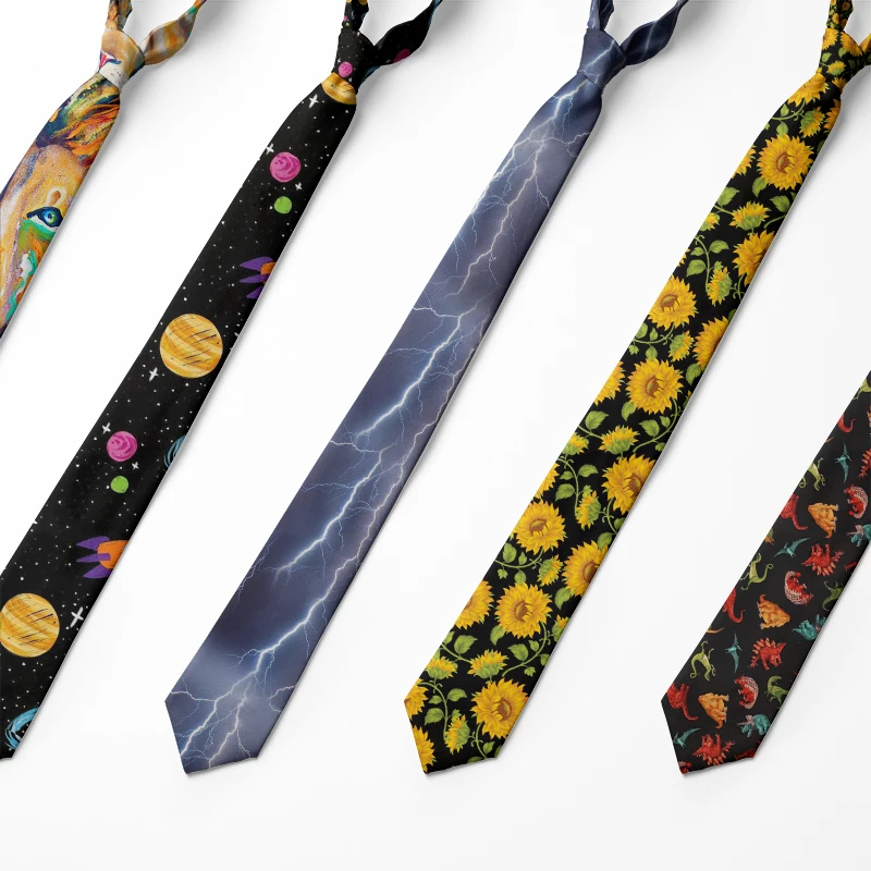 

Classic Fashion Men's Tie Suit Accessories Neck Ties Printed Polyester Ties for Men 8cm Necktie Casual Funny Unisex's Tie