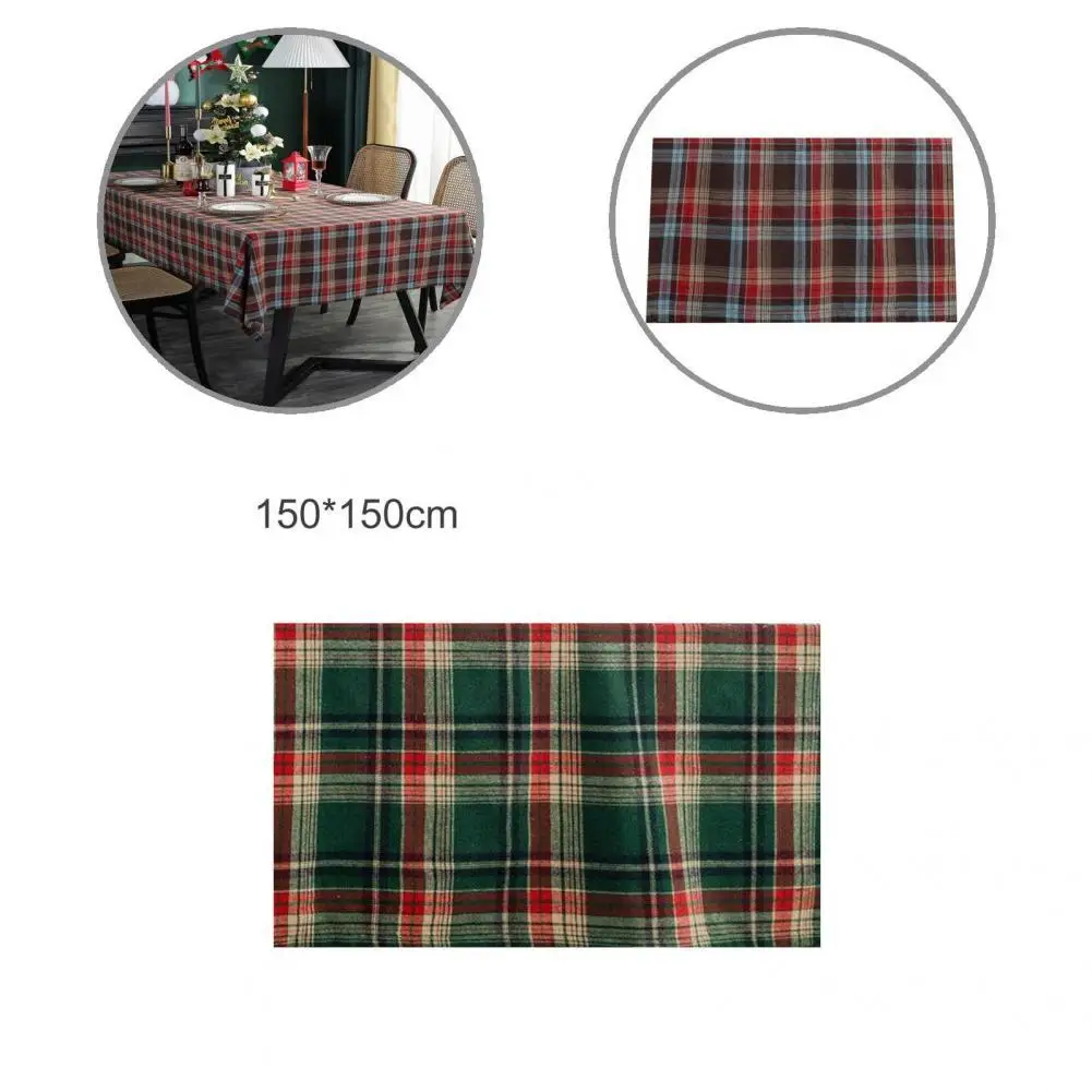

Dinning Table Cloth Lightweight Cotton Blend Beautiful Plaid Pattern Table Cover Holiday Tablecloth Tablecloth