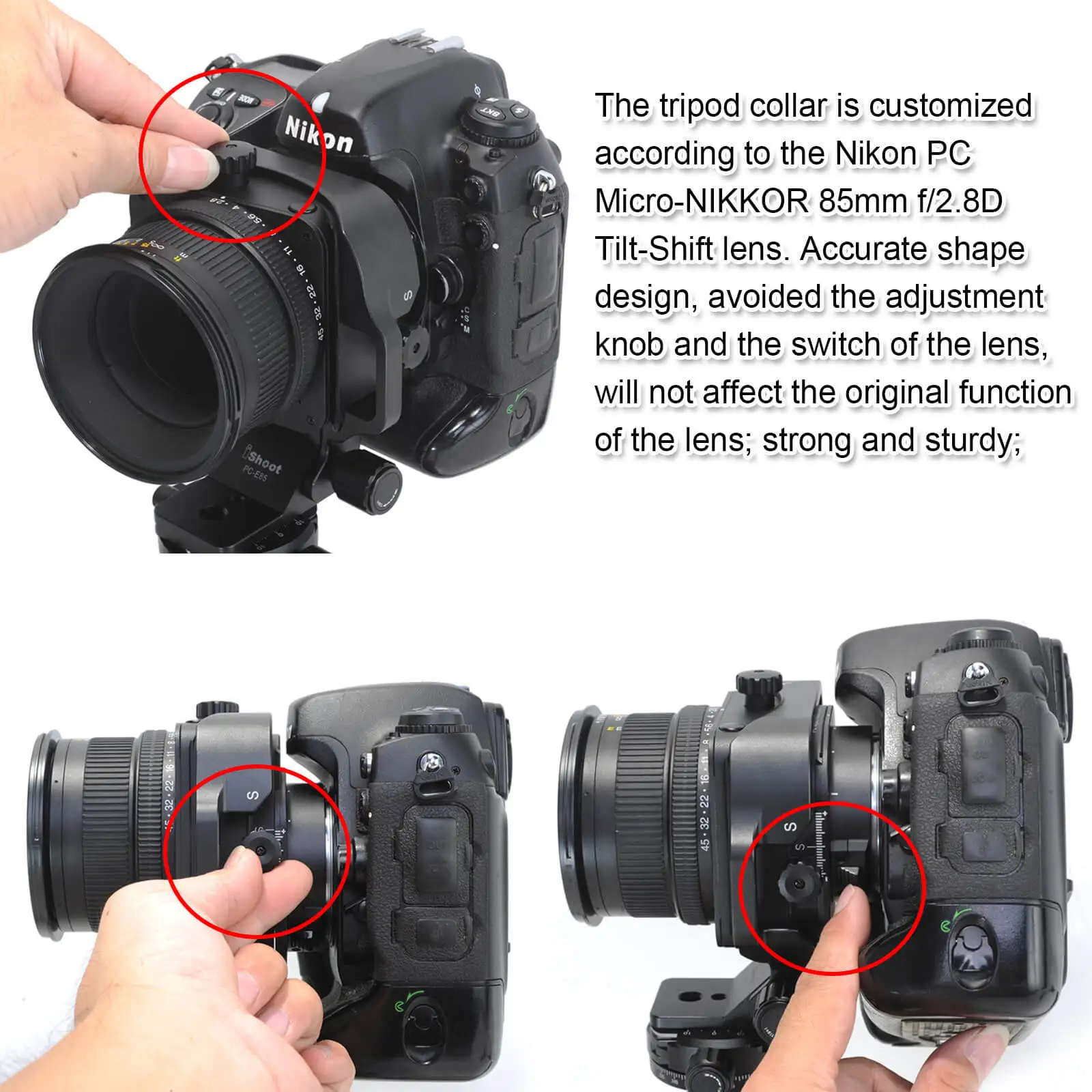 Кольцевой держатель для объектива штатива Nikon PC Micro-NIKKOR 85 мм f/2.8D объектив с