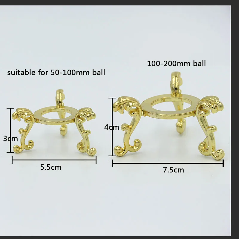 Настольная подставка с большим металлическим хрустальным шариком 1 шт. Декор для