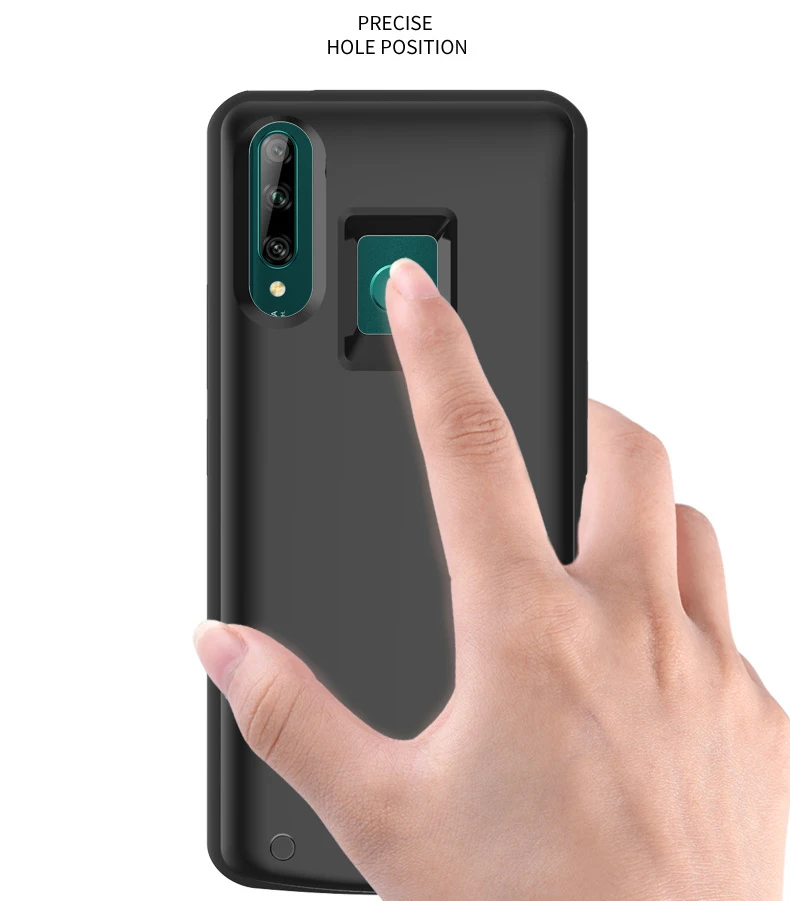 silicone shockproof battery charger case for huawei y9 prime 2019 backup power bank case for huawei p smart z charger cover capa free global shipping