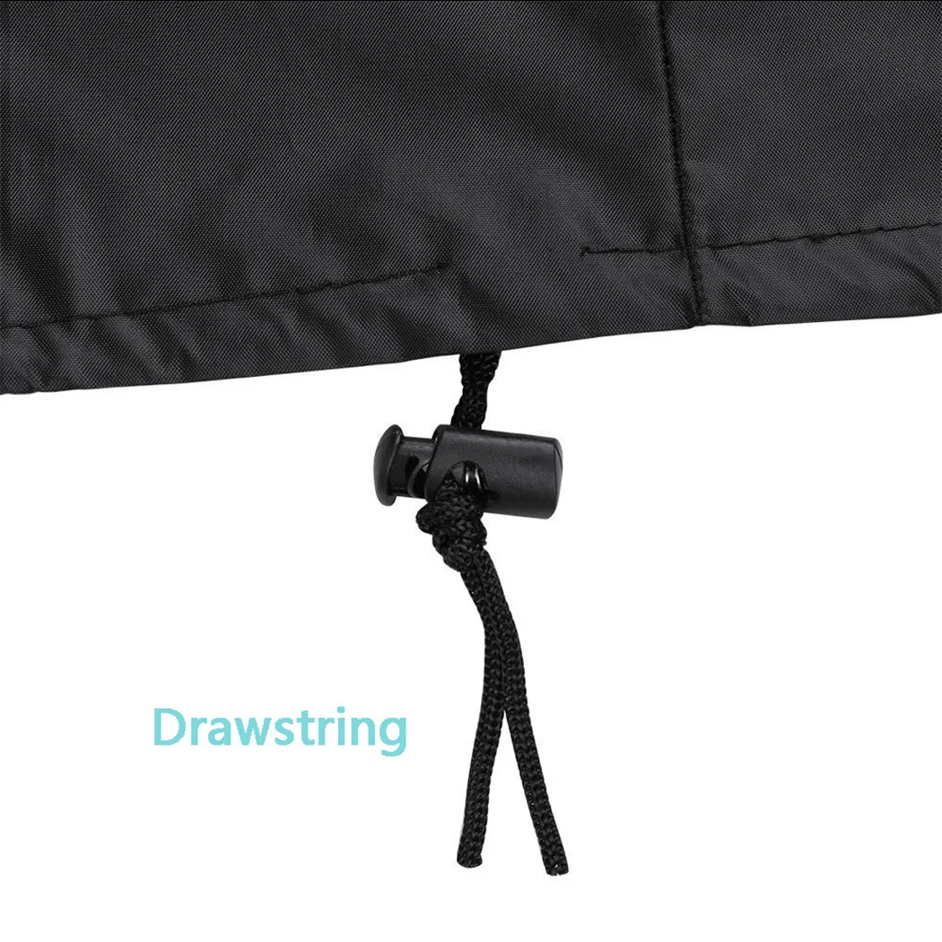 

W/ Storage Bag Lawn Mower Cover Outdoor Black Oxford cloth Large Size Universal