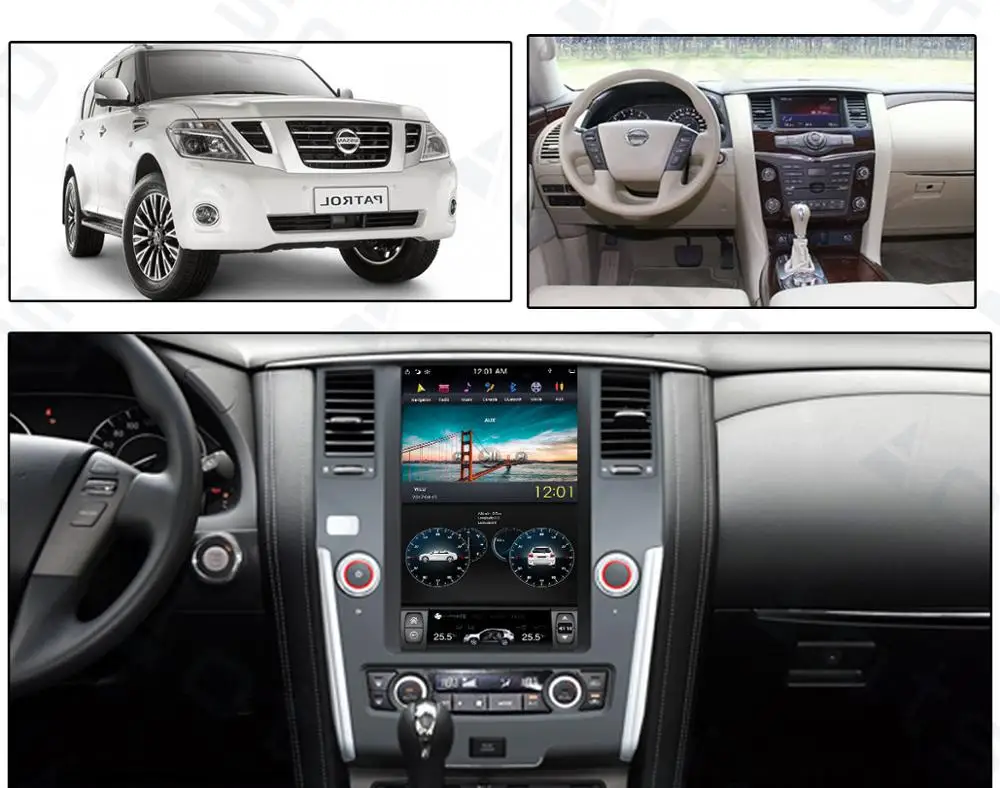 Android 8 1 4 Гб 13 6 Tesla style PX6 для NISSAN PATROL 2010 + Silver Plus головное устройство мультимедиа с