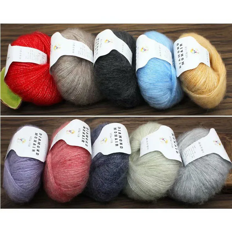 Вязаная цветная Шаль шерстяная вязаная крючком 25 г/помпон мохер кашемир мягкая